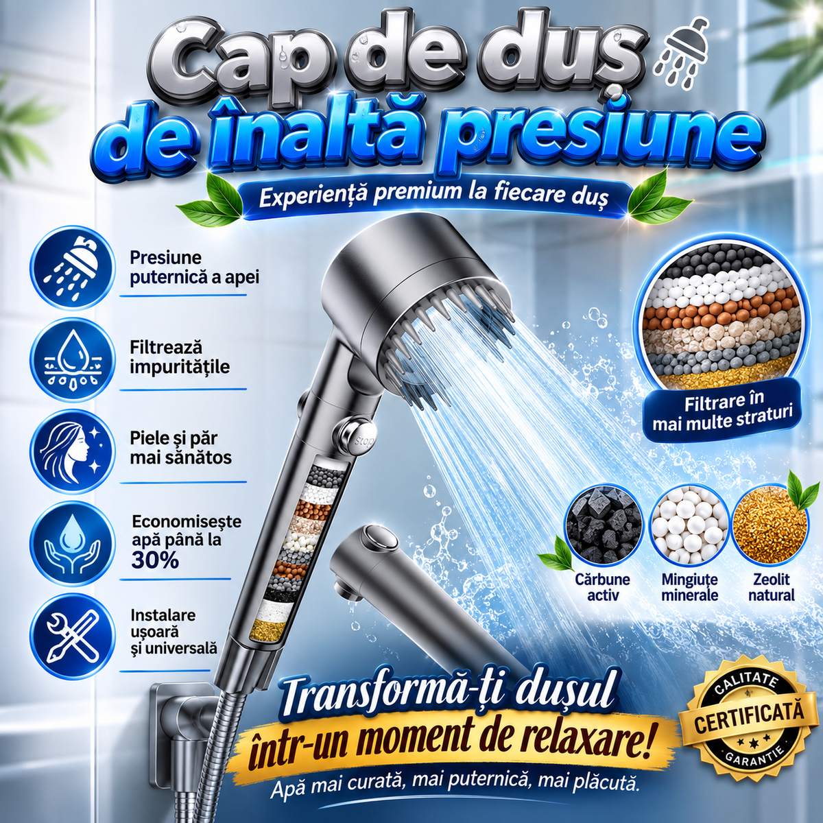 Cap de duș de înaltă presiune