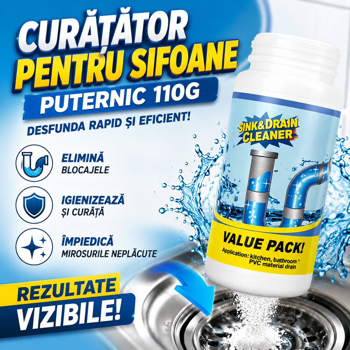 Desfundă Scurgerile 110 g
